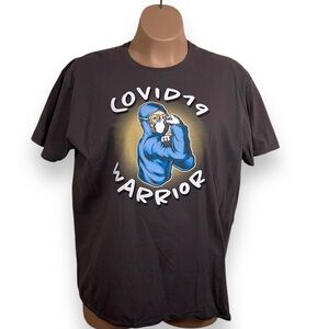 2XL GREY GRAY TSHIRT COVID 19 TEE HEALTHCARE NURSE MEDICAL WORKER TOP WOMENS